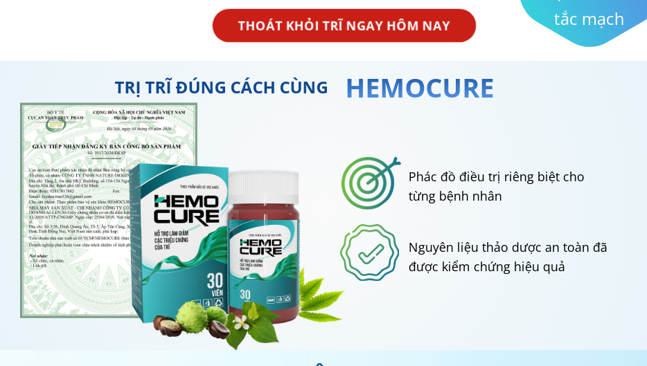 Hemocure Thành phần