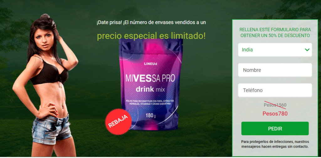 Mivessa Pro drink mix Precio