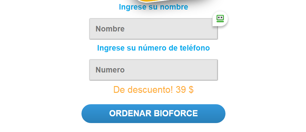 Bioforce Ingredientes