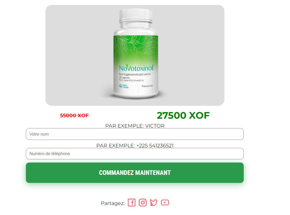 Novotoxinol Prix