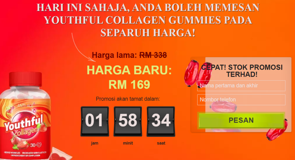 Youthful collagen bahan-bahan