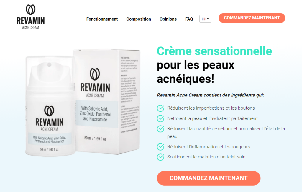 Revamin Acne Cream Prix